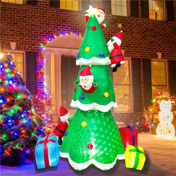8FT Christmas Inflatables Tree Decorations Outdoor, Blow up Christmas Tree